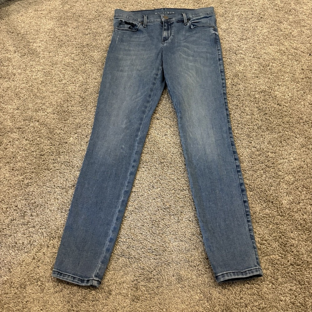 Mott & Bow Jeans Womens 26x28 Fits 28x28 Light Mid-Rise Skinny Stretch Denim